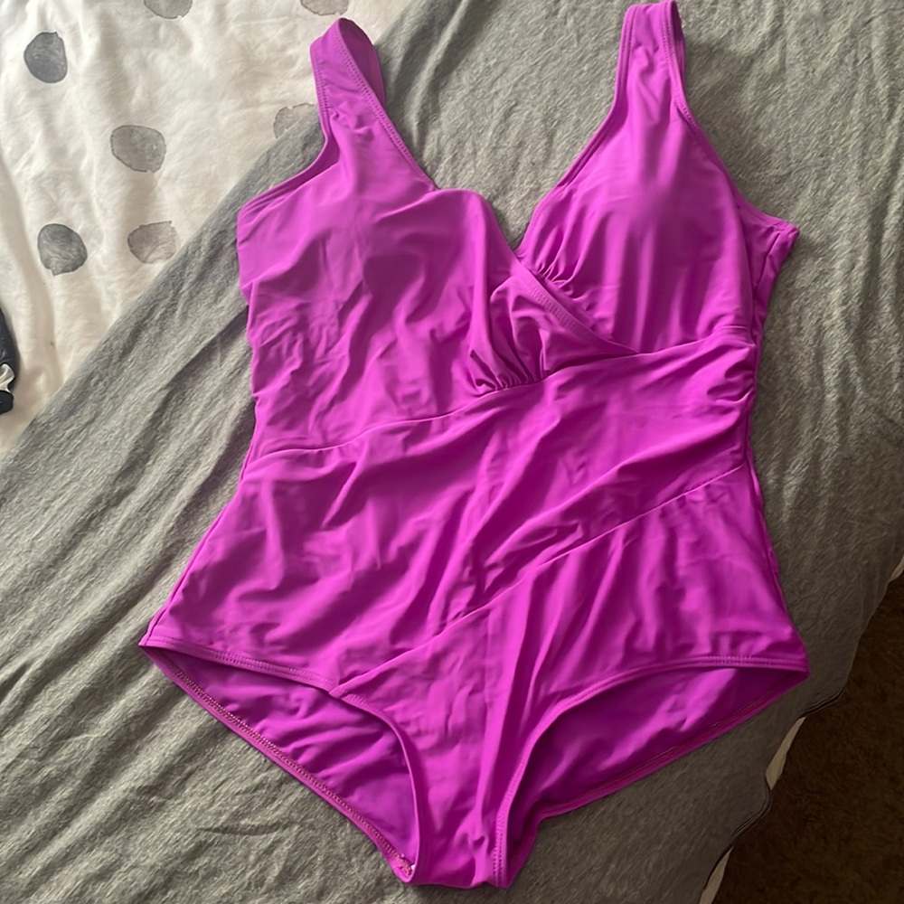 Beautiful Magenta One Piece Bathing Suit